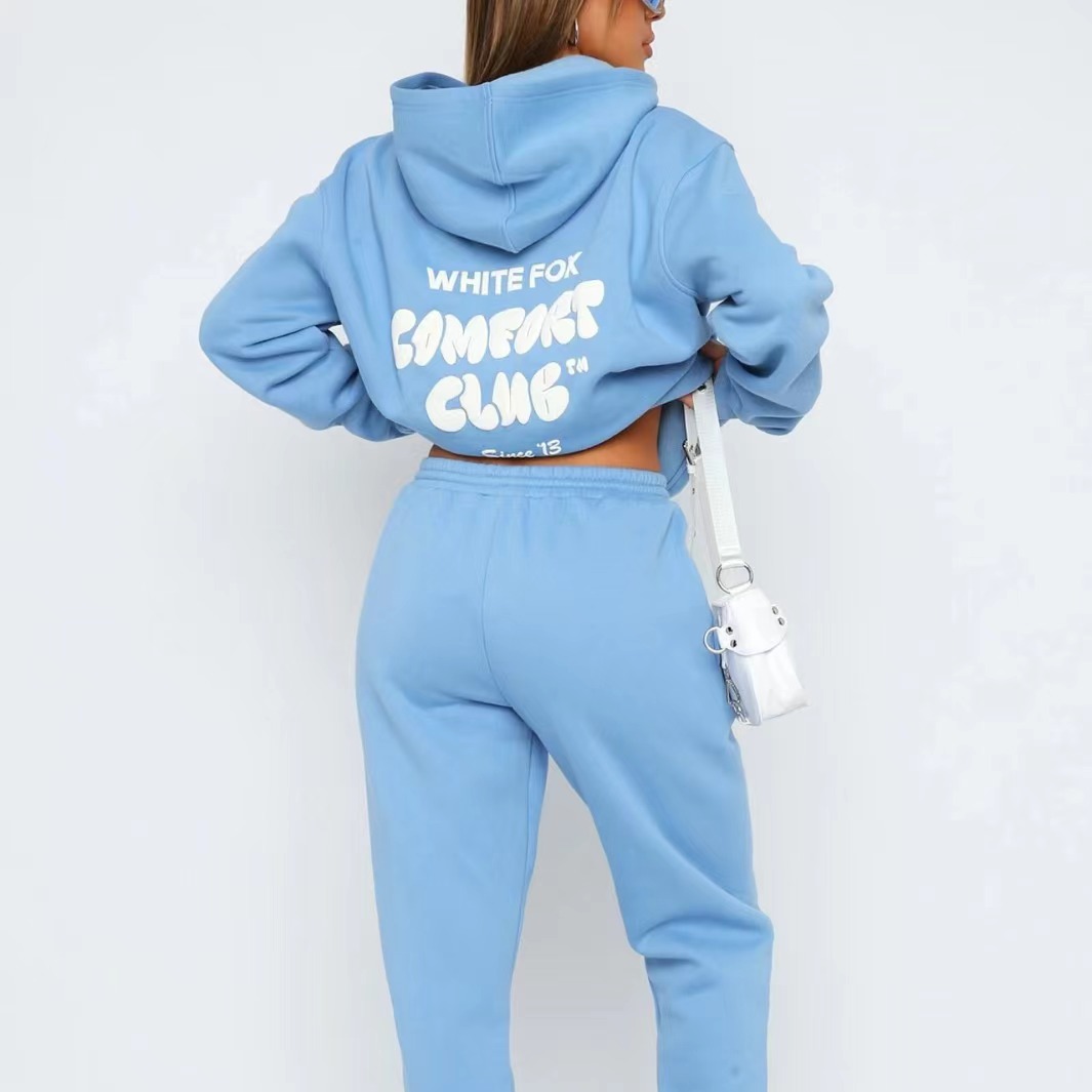Mens hoodies White fox hoodie sets woman two 2 piece set women men clothing set sporty Pullover Hooded 12 Colours designer tracksuit Spring Autum-image-805381369