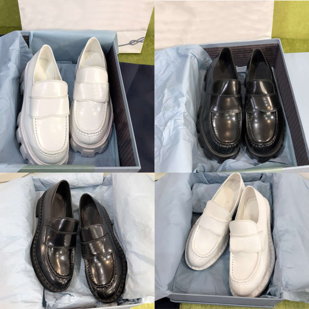 loafers designer men monolith loafer brushed leather loafers women leather shoes High quality 517-image-942397030