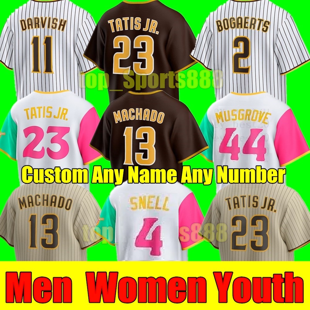New 2024 Custom S-4XL Fernando Tatis Jr Jerseys Baseball Blake Snell XANDER BOGAERTS SAN DIEGO MANNY MACHADO PADRES PROFAR YU DARVISH JOSH HADER Men Women Youth 