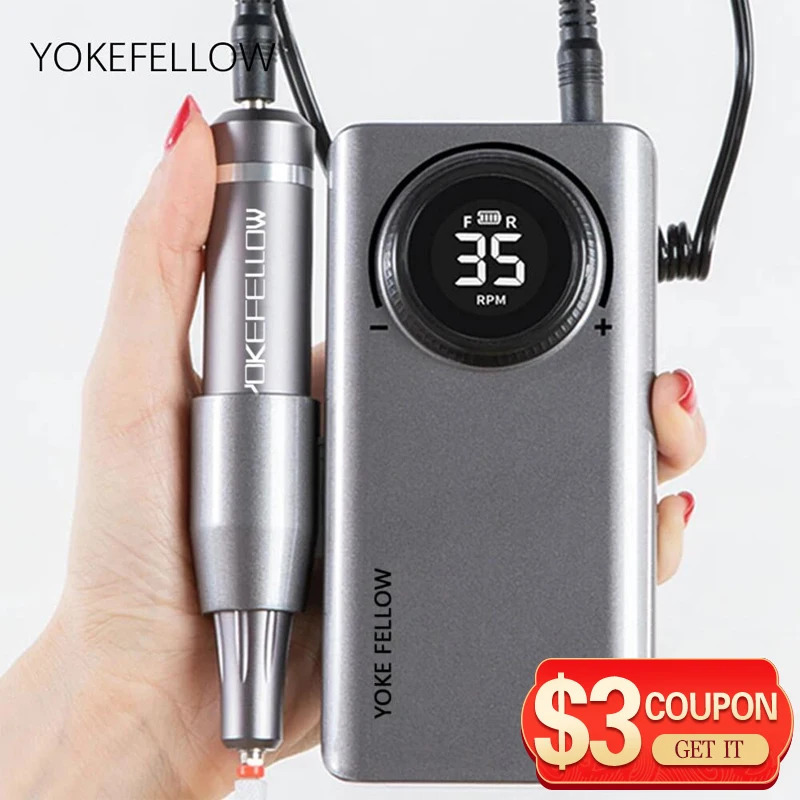 35000RPM Nail Drill Machine Rechargeable Portable Electric Nail Polishing Machine With Milling Cutter Nail Tools for Manicure 240127-image-942439409
