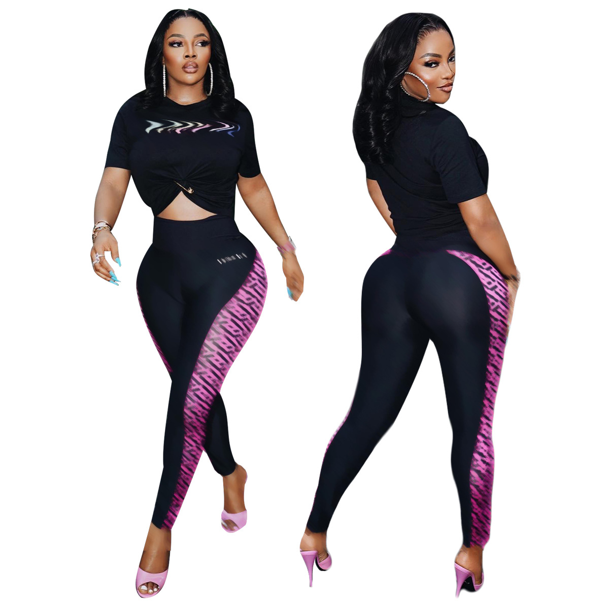 Designer dress Womens Tracksuits Sports Two Piece Pants Set Woman Shirt tops legging Matching Sets Causal Sporting Outfits Clothing-image-942435286