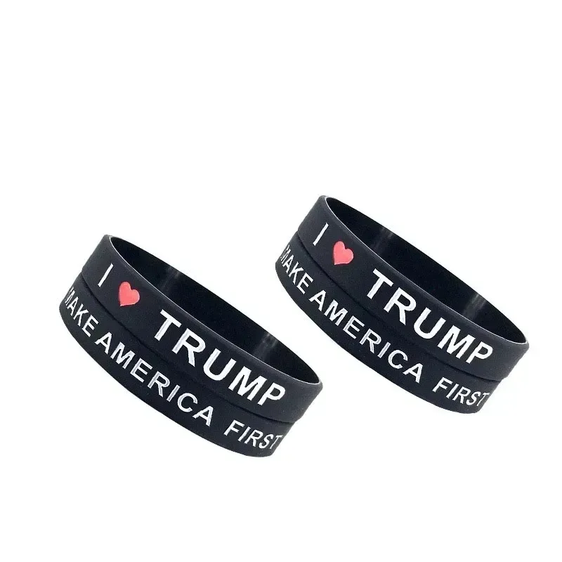 Trump 2024 Silicone Bracelet Party Favor Keep America Great Wristband Donald Trump Vote Rubber Support Bracelets