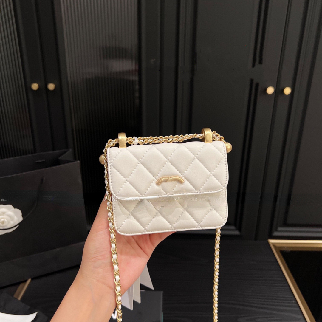 Sacs de créateurs pour femmes Double boules en or chaîne diamant réseau mini sac de luxe Sac à bandoulière