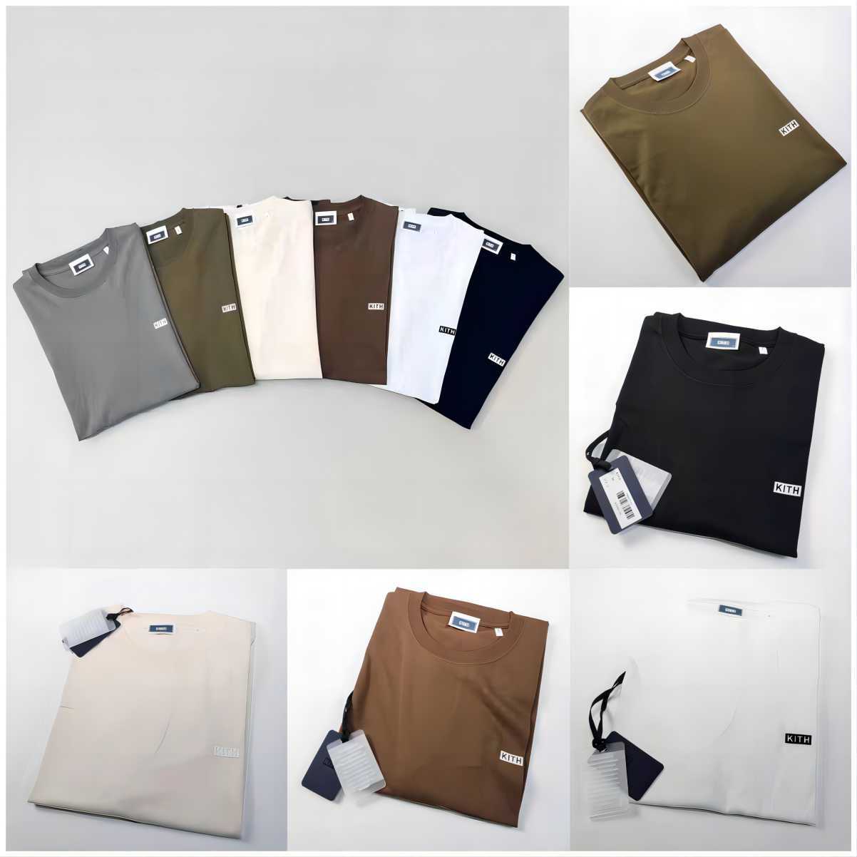 kithlies T-Shirts designer Men's T-Shirts Five Colors Small Men Women Summer Dye High Quality Tops Box Fit Short Sleeve