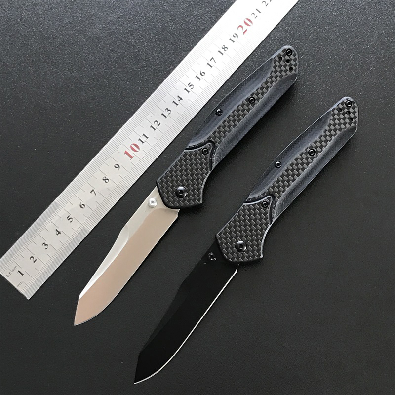 Outdoor 940 Folding Knife Carbon Fiber Handle 440C Blade Tactical Pocket Knives