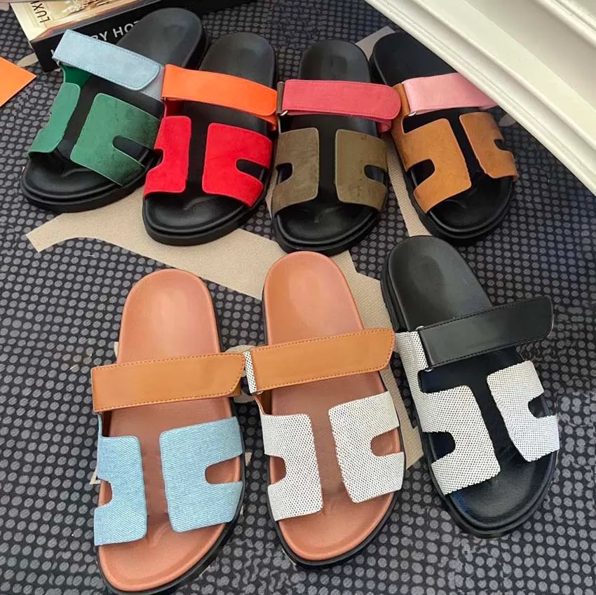 Designer Sandals Summer Platform Slides Women Men Slipper Thick Bottom Casual Beach Real Leather Front Strap Classic Sliders Size 35-42-image-942733111