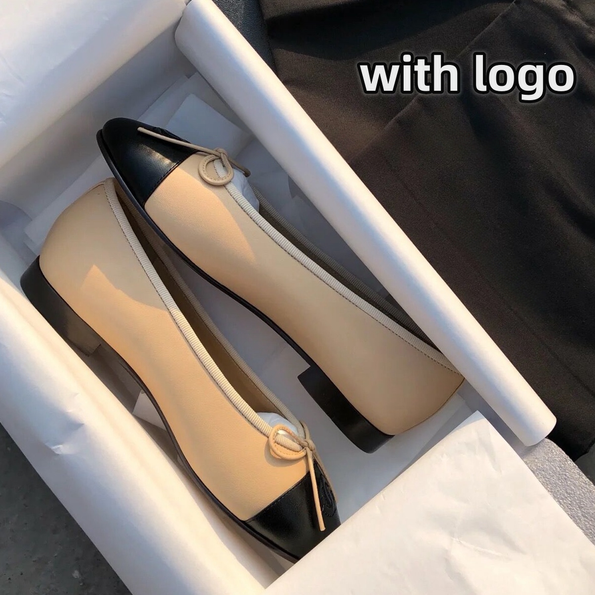 Chaussures de créateurs Femmes Robe Chaussures 100% Cuir Lettre Bow Ballet Danse Formelle Mode Femme Plat Bateau Chaussure Lady Trample Mocassins