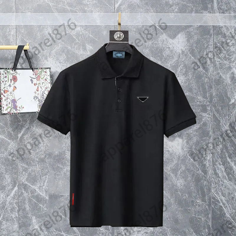 Fashion polo shirt mens polos poloshirt Top Tee Short sleeve T-Shirts designer Loose Tees casual black white t shirt luxe plain t shirts for men 