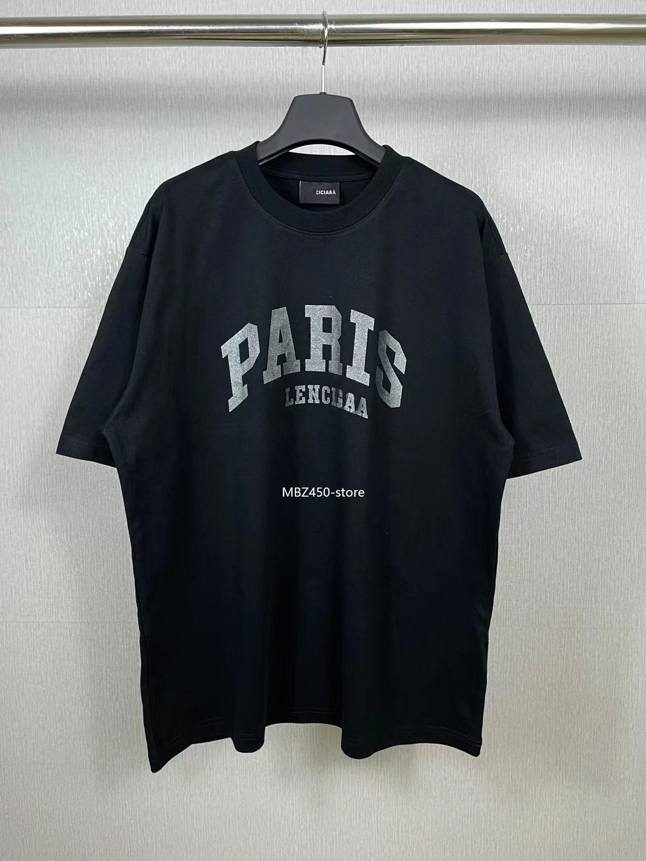 Paris Plus Tshirt Designer Mens T shirt 100 Cotton Short Sleeved Top Apparel Luxury Letter Print High Quality Mens Plus Size Tees Cloth Oversize-image-942988592