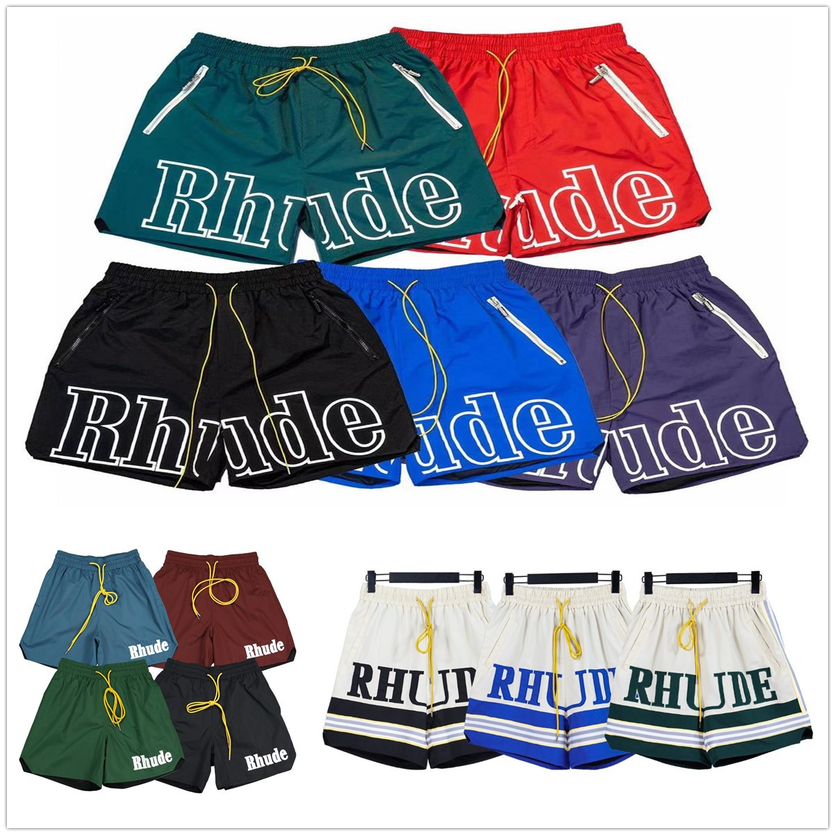 rhude shorts mens designer short men sets tracksuit pants loose and comfortable fashion be popular 2023 new style s m l xi polyester loose 