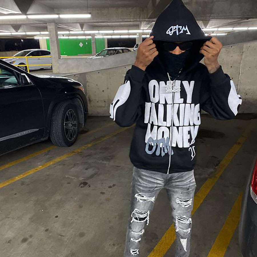 New men&#039;s designer hoodie fashion trend Y2K Flame letter print street casual trend cardigan coat men&#039;s and women&#039;s loose hoodie Si-image-943204341