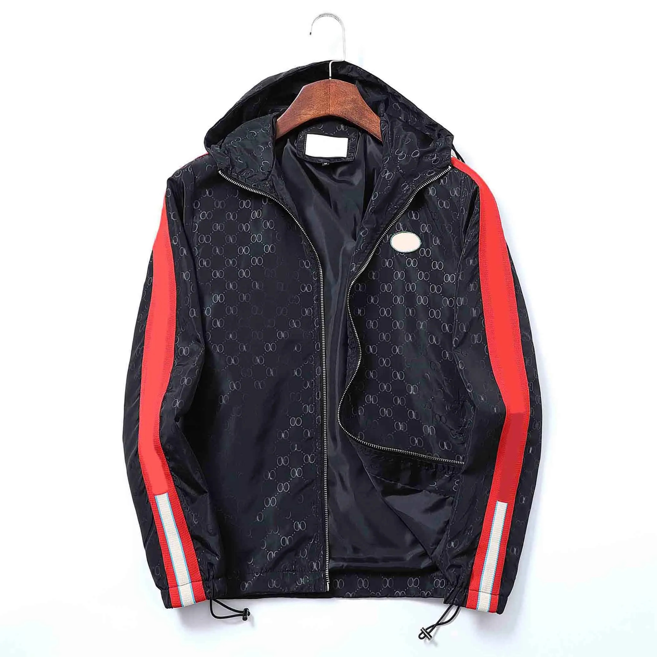 2023 Fashion Mens Designer Jacket Caps High quality Striped Windbreaker sportswear Outerwear Wind Casual Plus Size Baseball Zipper Hoodies Jacket