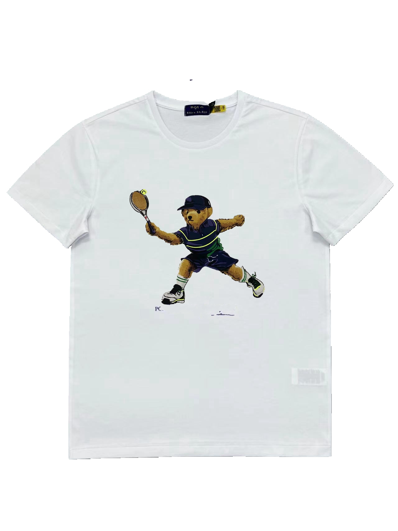 polo men's T-shirt short sleeved Bear high-quality men's round neck printed short sleeved 2024 summer new fashion casual 100% cotton S--image-943703959