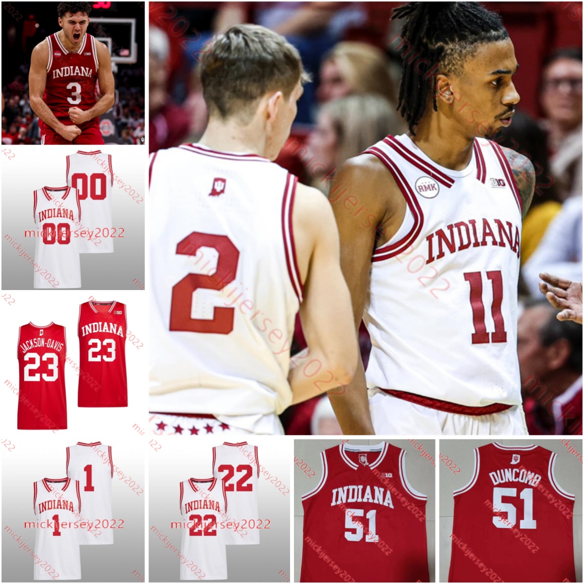 OG Anunoby IndianaHoosiers Basketball Jersey Kel&#039;el Ware Gabe Cupps Anthony Walker Jakai Newton Jordon Rayford Custom Stitched RMK ndiana Je-image-922245532