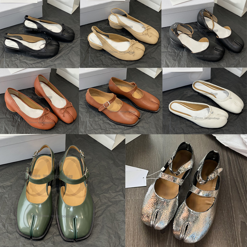 Tabi Ballerine Chaussure Femme Maison Luxe mm6 Designer Sandale Moitié Chaussures Décontractées Ballef Plat Cuir Margiela Cheville Talon Slip On