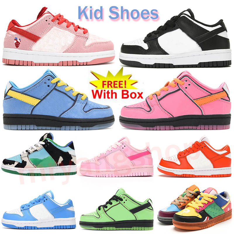 2024 Shoes Kids low with box boys Sports Girls baby sneakers designer trainers Running basketball shoe chunky black kid youth toddler infants tri