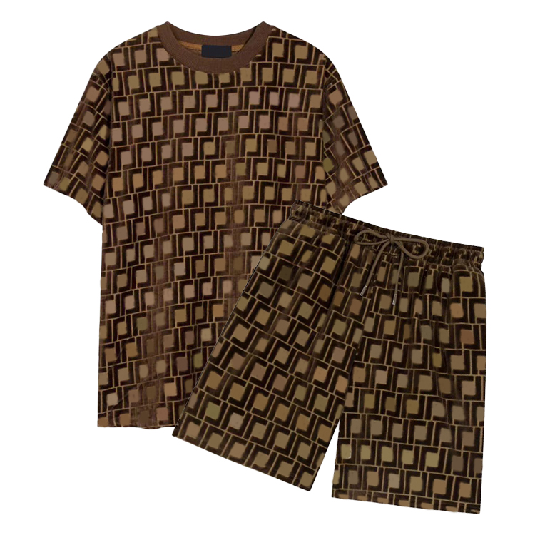 T-shirts pour hommes de créateurs T-shirts Jacquard Little Monster Double FF Stéréoscopique Lettre 3D Chemises d'été Col rond en tricot à manches