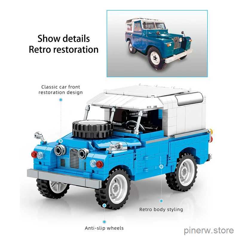 Blocks 731 Pcs City Retro Mechanical Off Road Vehicle Building Block Roadster Racing Car Supercar Bricks Toys For Boys Children Gifts Y241119-image-944262386