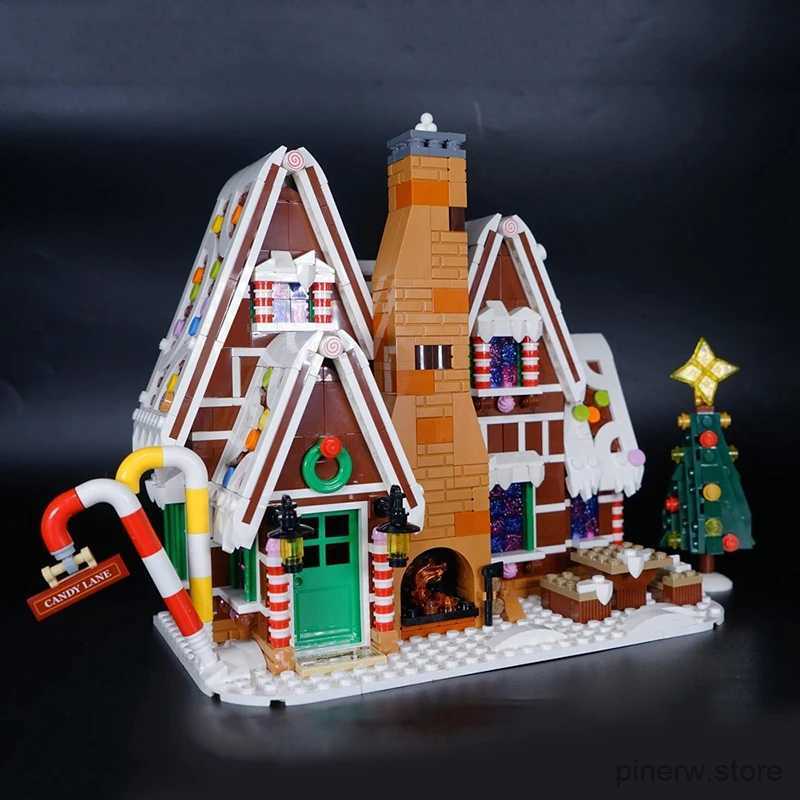 Blocks Creative Mini Christmas Gingerbread man House Building Blocks Hut Model Assemble Bricks Toy Holiday Gifts For Kid Girl Boy Adult L260105-image-944274967