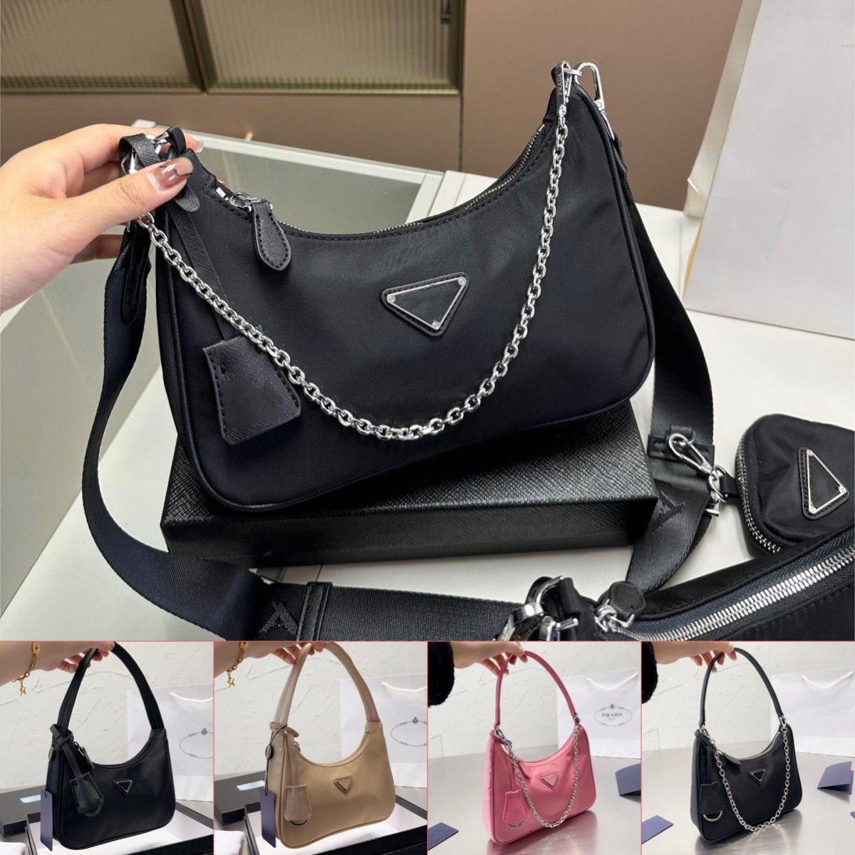 10A Re-Edition Hobo Luxury Mini Designer Bag Handbag High Quality Wallet Crossbody Nylon Purses Designer Womens Shoulder Bags Woman Luxurys handbags Dhgate Bags 