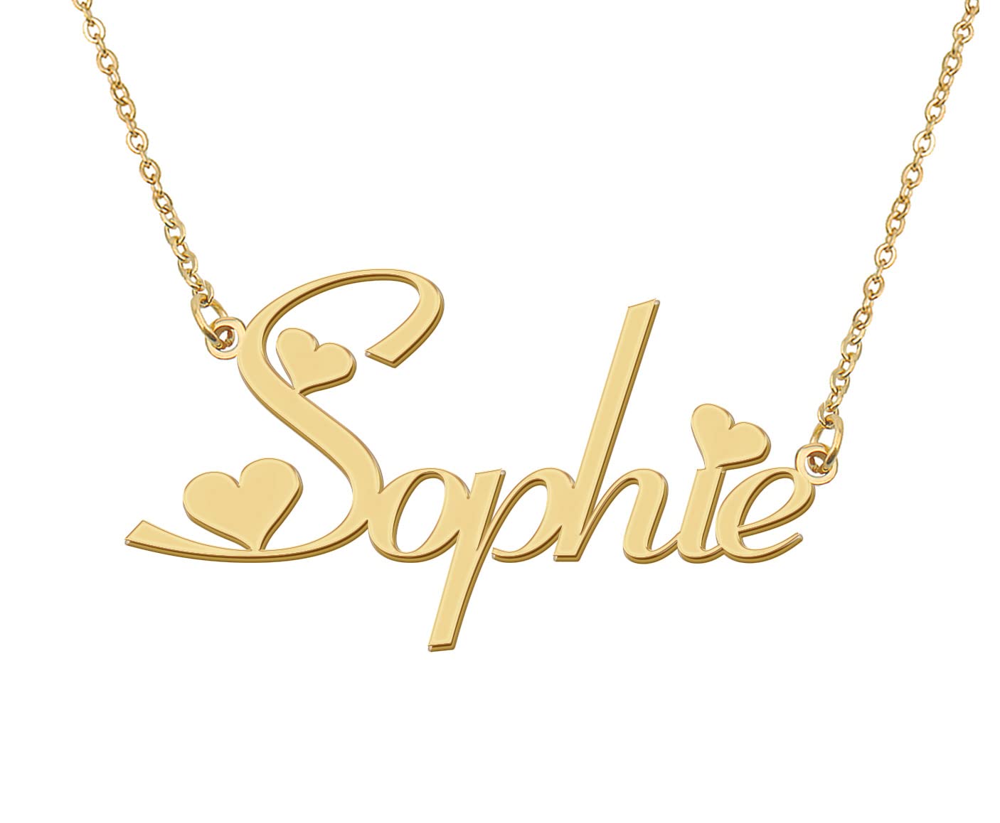 Sophie Name Necklace Personalized Nameplate Pendant for Women Girls Birthday Gift Kids Best Friends Jewelry 18k Gold Plated Stainless Steel-image-609401580