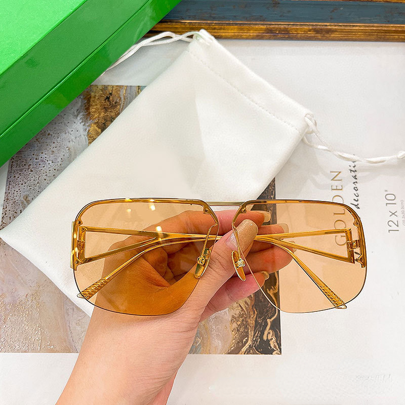 Designer Sunglasses Bo European and American New High-quality Sunglasses Large Frame Slimming Sunglasses-image-981645225