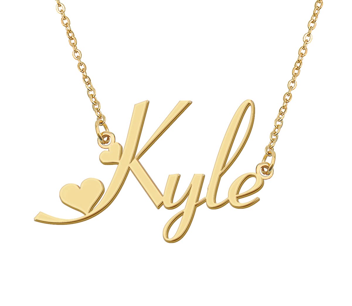 Kyle Name Necklace Custom Nameplate Pendant for Women Girls Birthday Gift Kids Best Friends Jewelry 18k Gold Plated Stainless Steel Jewelry-image-610009620
