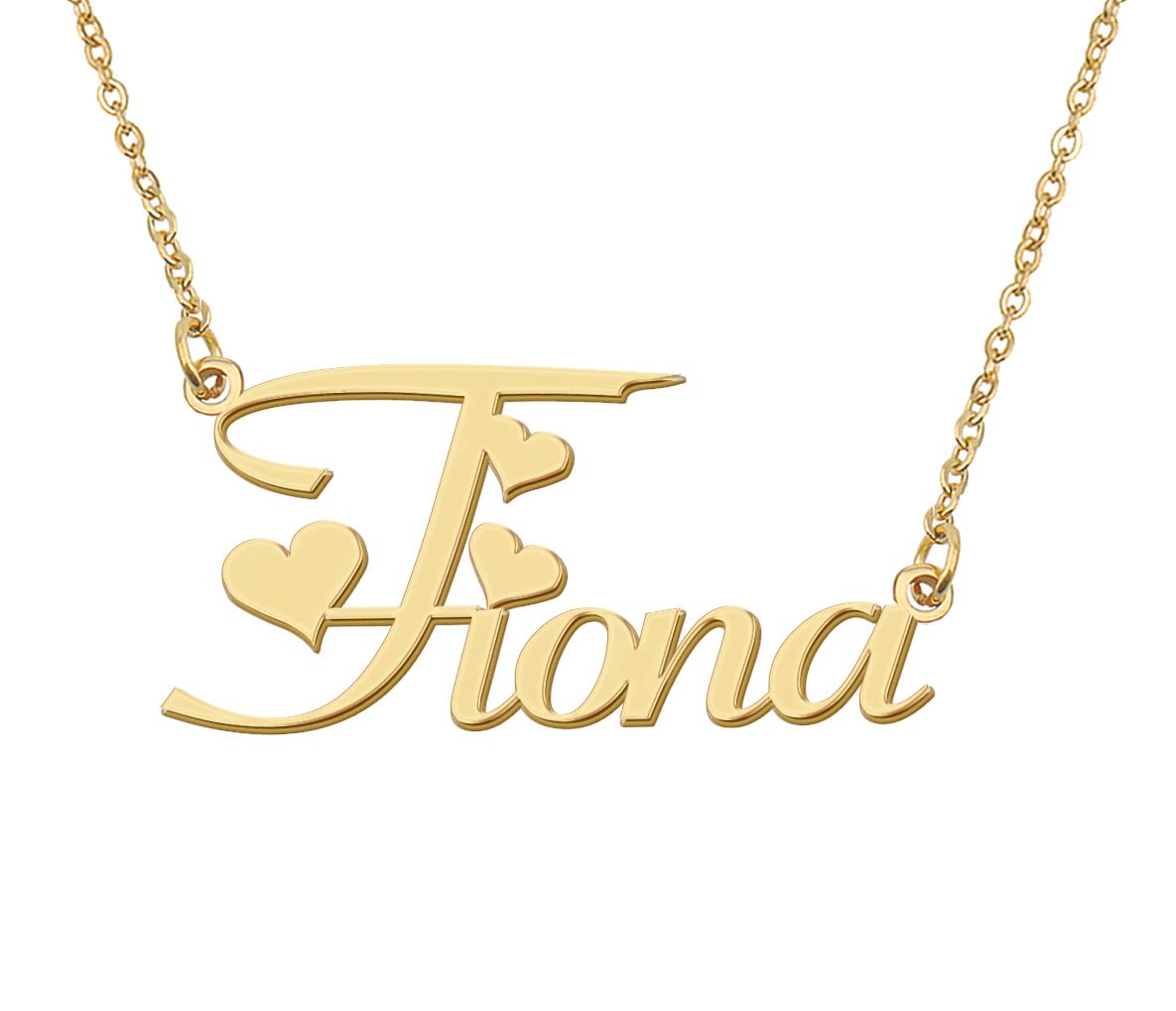 Fiona Name Necklace Custom Nameplate Pendant for Women Girls Birthday Gift Kids Best Friends Jewelry 18k Gold Plated Stainless Steel-image-609983774