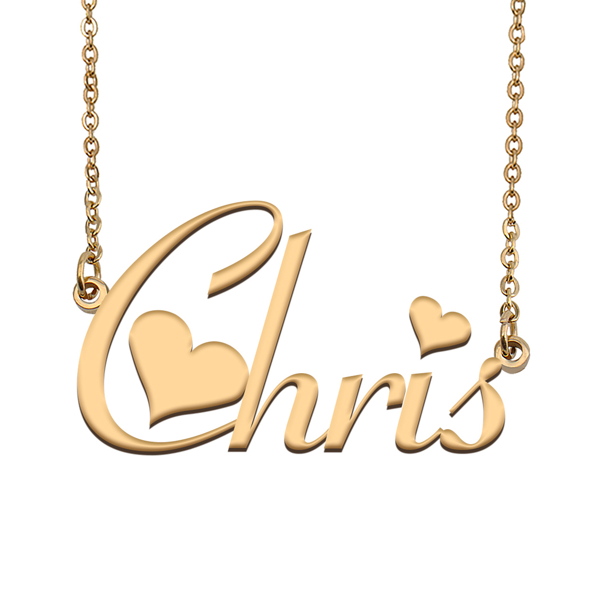 Chris Name Necklace Pendant for Women Girls Birthday Gift Custom Nameplate Kids Best Friends Jewelry 18k Gold Plated Stainless Steel Pendant-image-530519879
