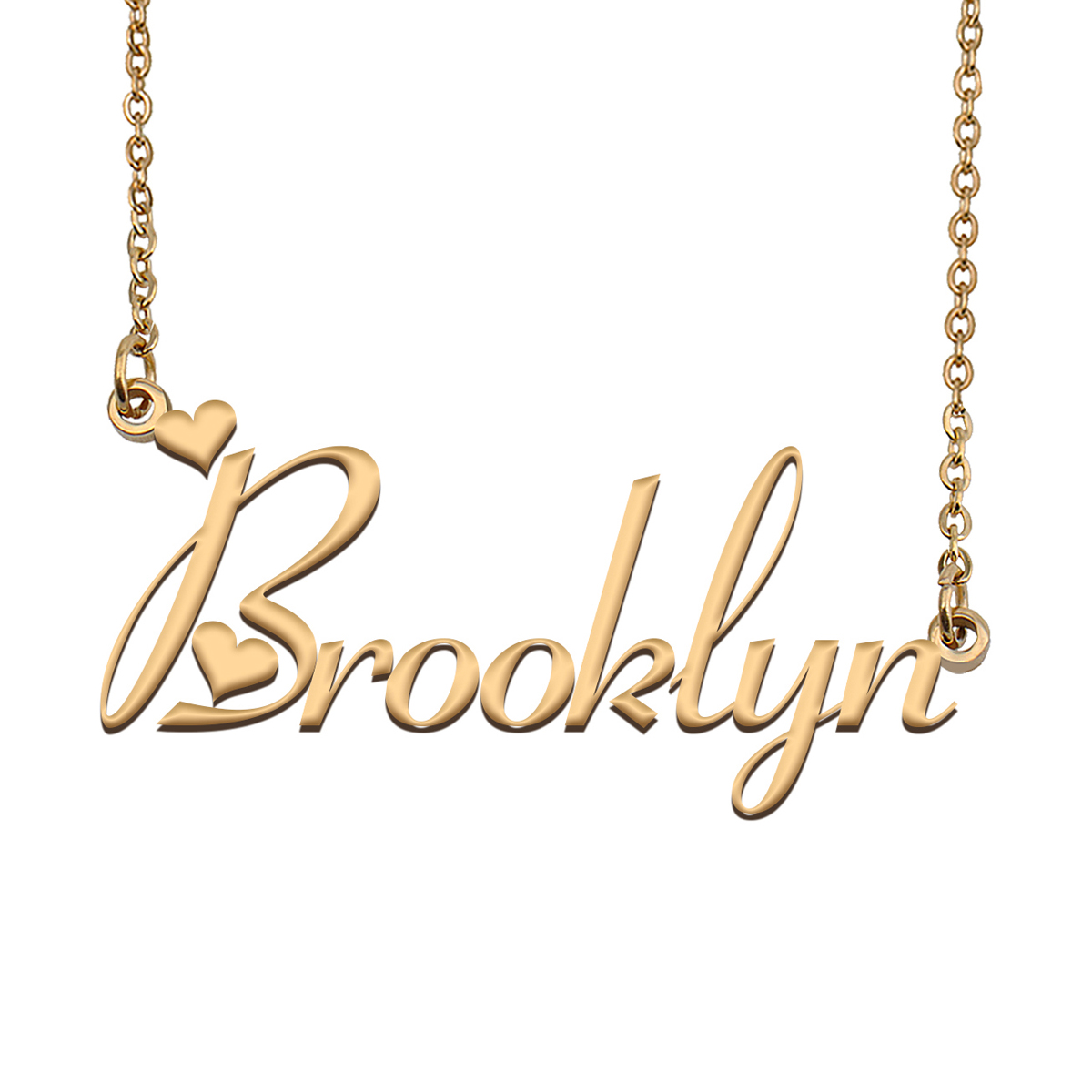 Brooklyn Name Necklace Pendant for Women Girls Birthday Gift Custom Nameplate Kids Best Friends Jewelry 18k Gold Plated Stainless Steel Jewelry P-image-530282957