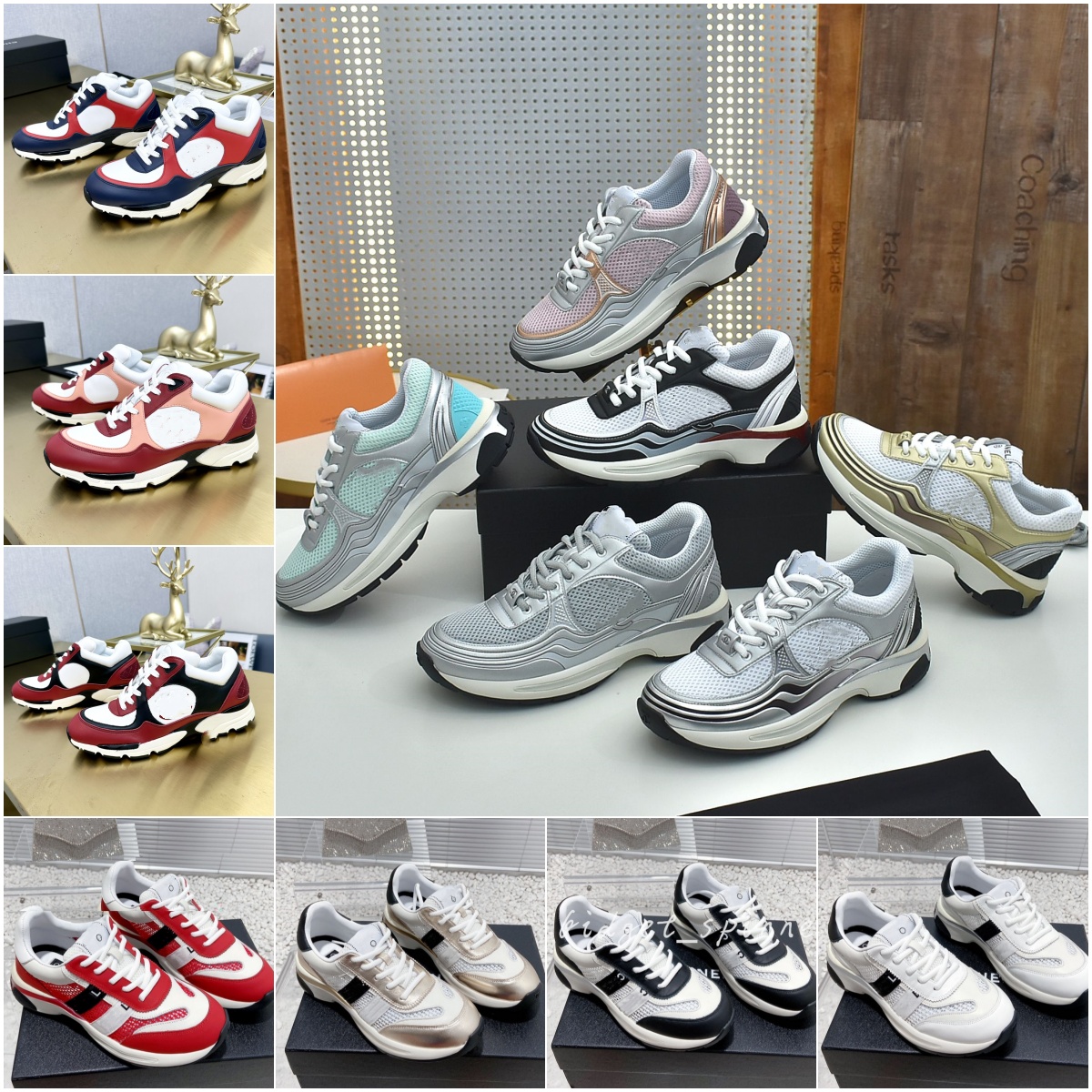 Fashion Designer Sneakers Women Letters C Casual Sport Shoes Original Quality 1:1-image-937676204