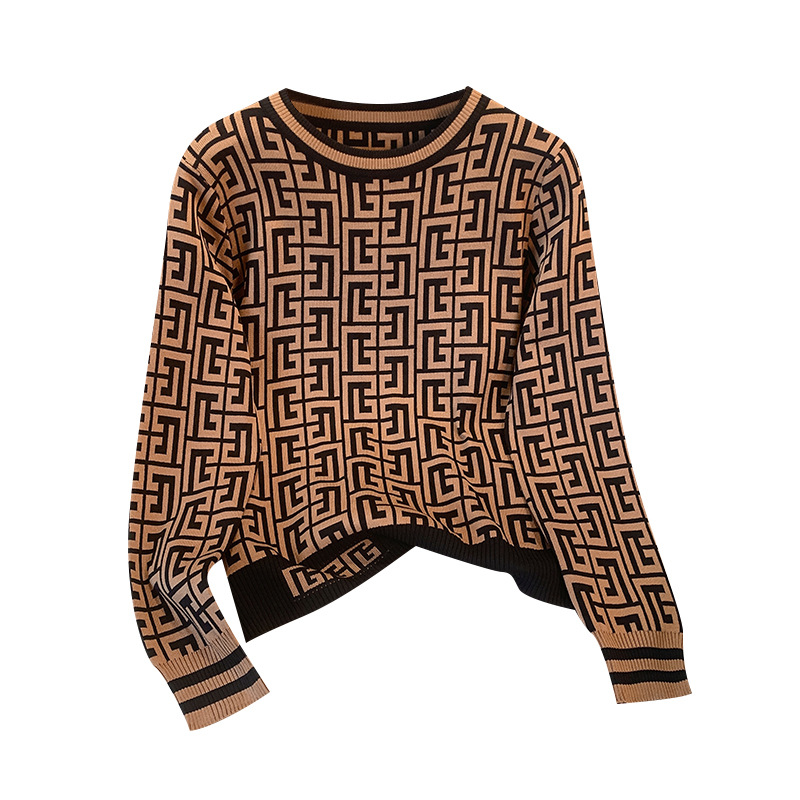 Pulls pour femmes Robes décontractées Classique vintage Tricots Robe vêtements lettre complète Jupes à manches longues Chemisier Pulls T-shirts C