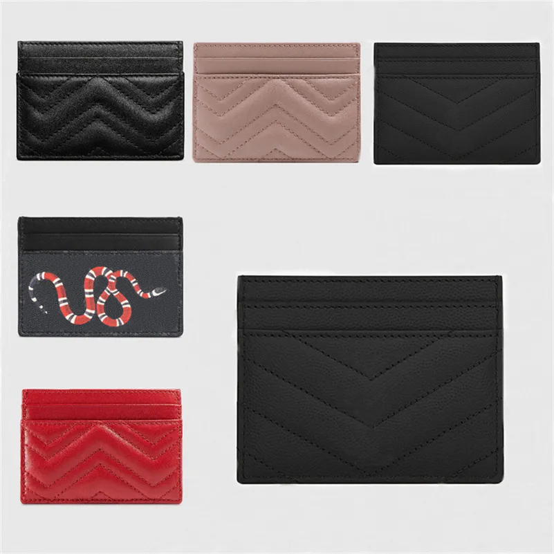 Top quality designer wallets Cardholder Luxury leather Credit wallet ultra-thin coin purse keychain Card holders man women's fashion clutch bag