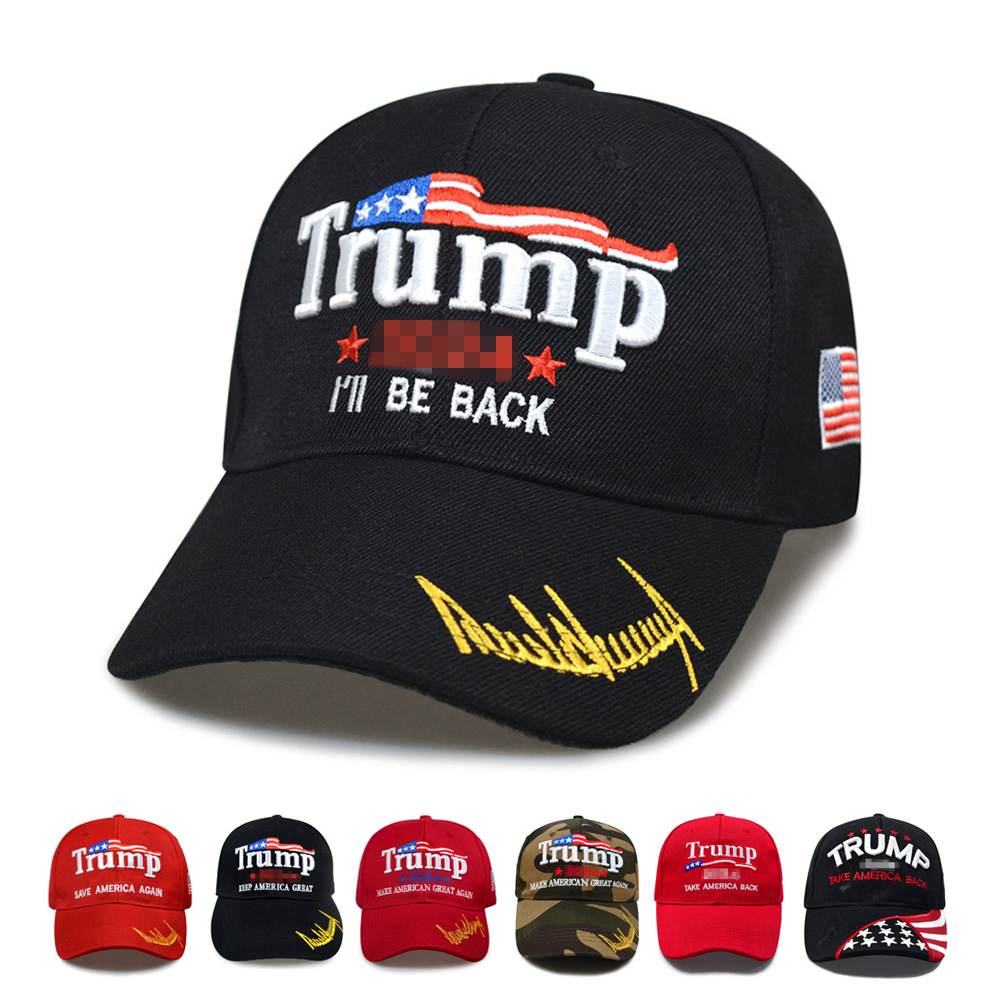 Adjustable Donald Trump Baseball Caps Mens Fashion Embroidery Letter 2024 Save Keep America Great Again I'll Be Back US President Election W
