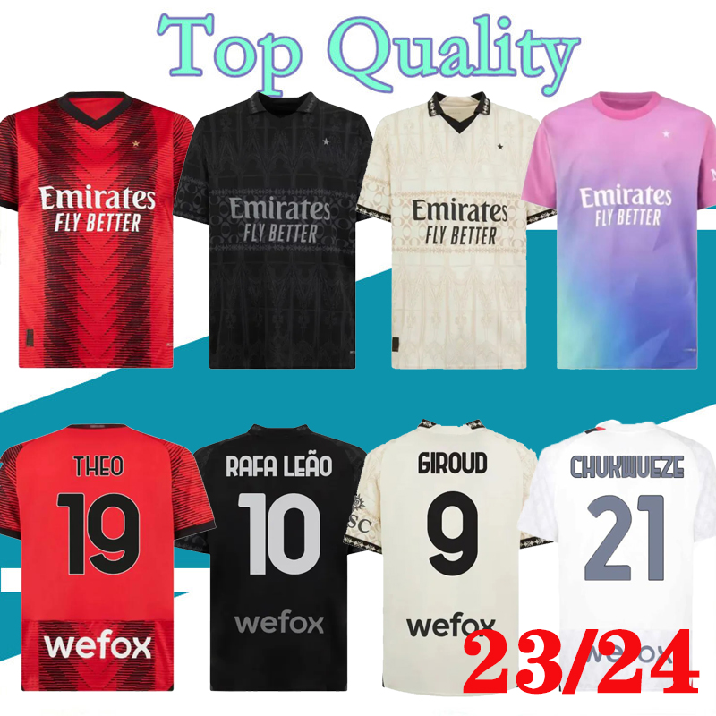23 24 aC. PULISIC Home Soccer Jerseys third away MILANS 2023 2024 GIROUD THEO R.LEAO ROMAGNOLI BRAHIM S.CASTILLEJO SAELEMAEKERS Fourth football s-image-944999791