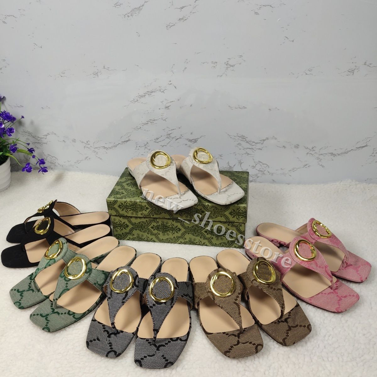 2024 Women Designer Slippers Slides Beach Leather Flip Flops Platform Outdoor Fashion Shoes For Women Non-slip Leisure Ladies Slipper Casual Sand-image-945044082