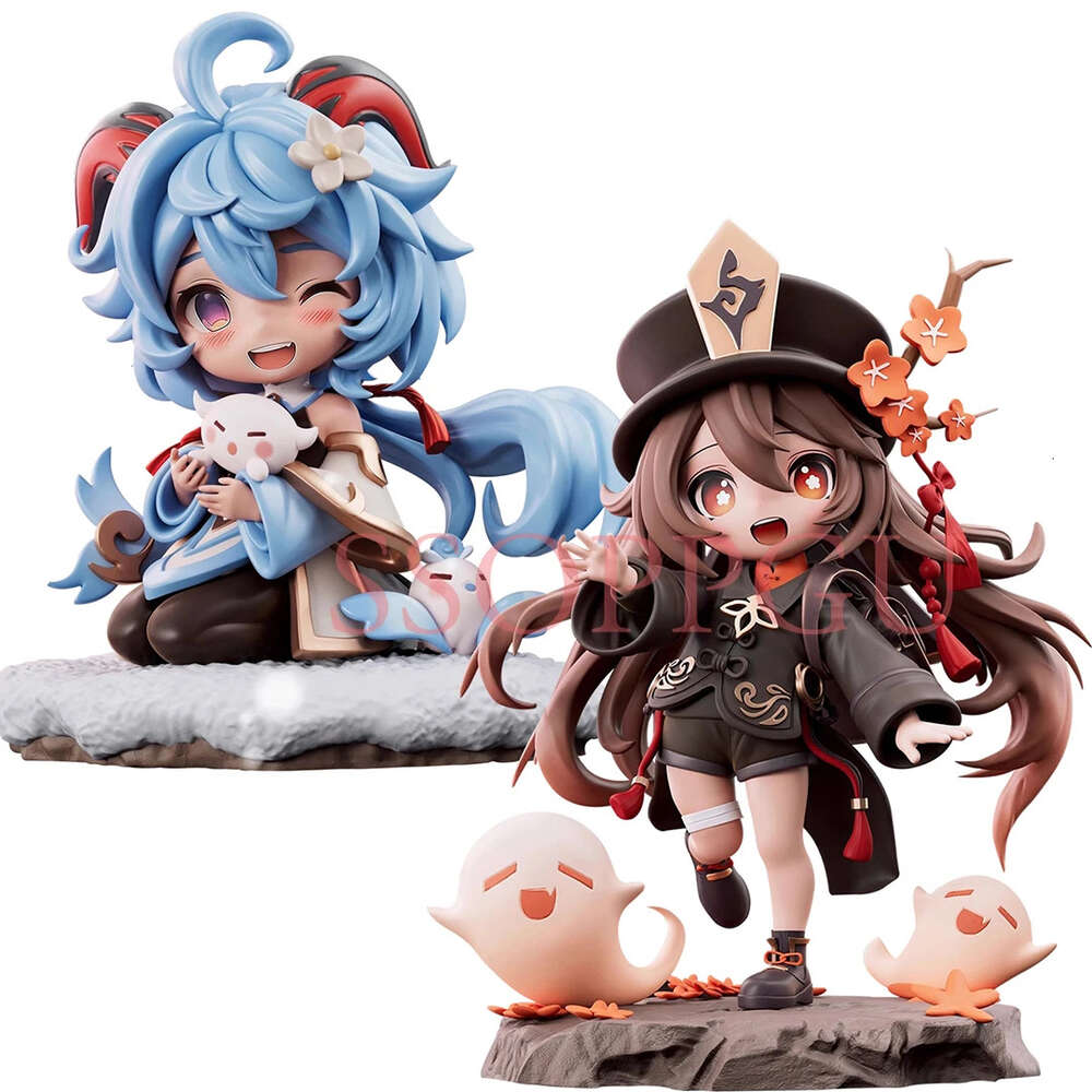 Anime Manga Genshin Impact Q Version Gan Yu Ganyu Hu Tao CR Studio Anime Girl PVC Action Figure Toy Game Collection Model Doll-image-945241994