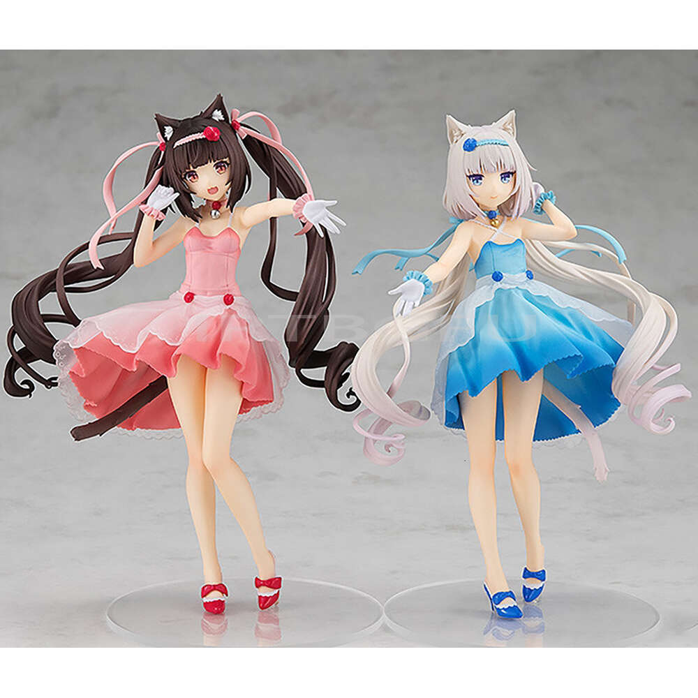 Anime Manga 17cm GSC Nekopara Chocola Pop Up Parade Tail Dress Ver Japanese Anime PVC Action Figure Toy Game Collectible Model Doll-image-945241795