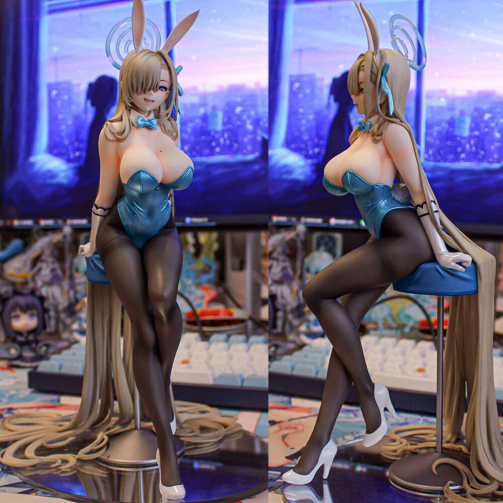 Anime Manga NSFW Blue Archive Ichinose Asuna Sexy Bunny Girl PVC Anime Action Figure Hentai Adult Toys Doll Friends Gifts-image-945231811
