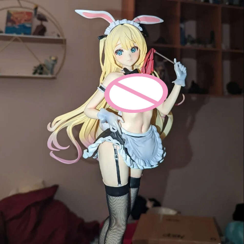 Anime Manga 44cm Freeing B-style Anime Girl Eruru 1/4 Maid Bunny Ver Model PVC Action Figure Adult Collection Doll Toy Friends Gift-image-945425776