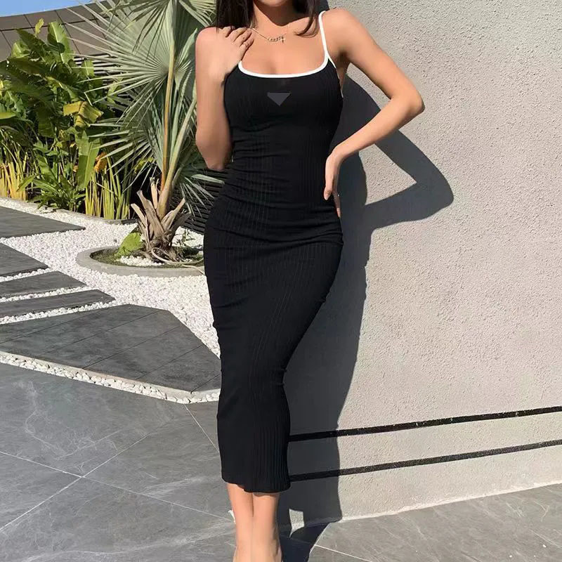 Robes décontractées pour femmes chemises sans manches chemises shirts jupes plates femme slim sling