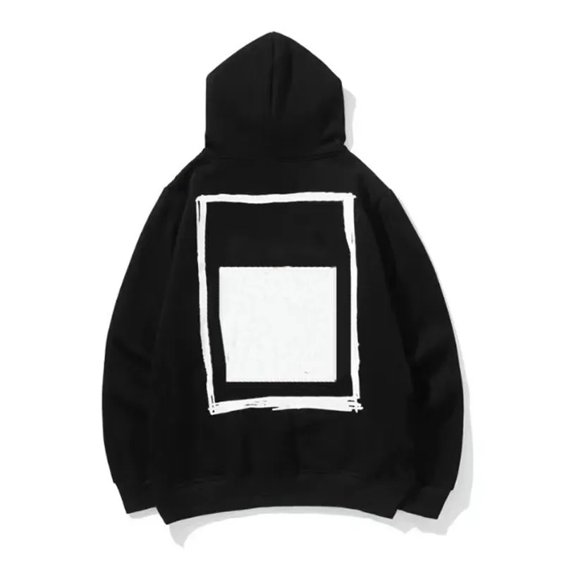 black hoodie full zip Mens Hoody Designer Hoodies Women Arrow Crow Stripe White Loose Sweatshirts Cotton Pullover Sweatshirt Sportswear Couple Tr-image-947618954