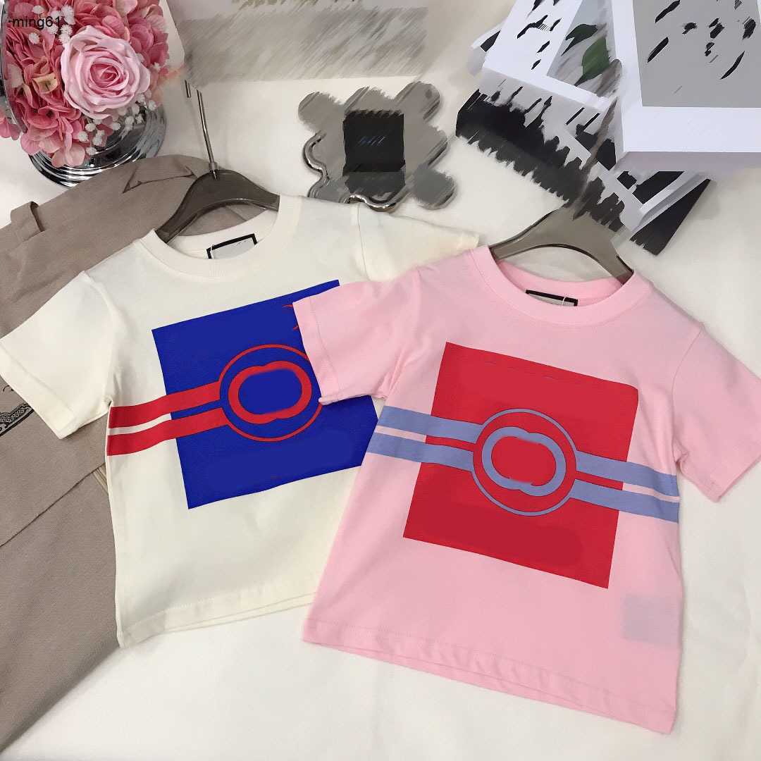 Brand baby T shirts Square logo child Short Sleeve top Size 100-150 CM designer kids clothes high quality cotton boys tees 24Feb20-image-945422619