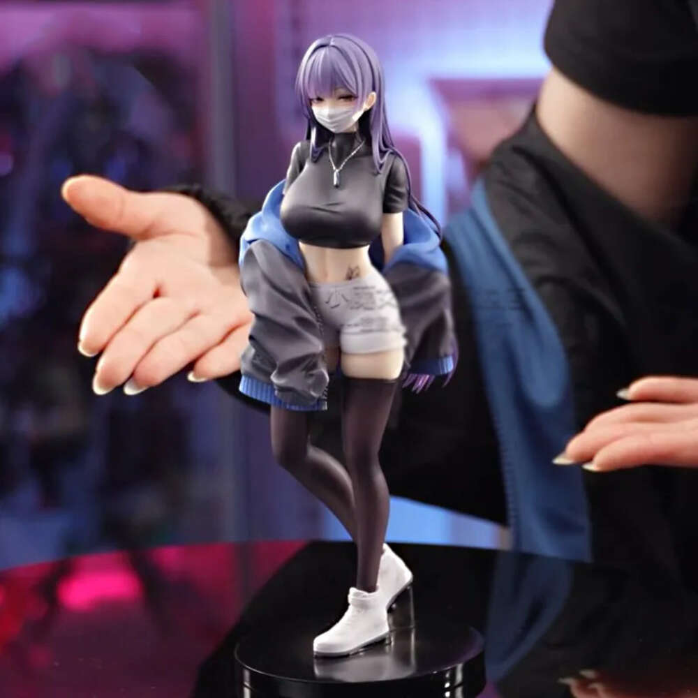 Anime Manga 24cm Maxcute Masked Yuna Illustration by Biya 1/7 Anime Girl PVC Action Figure Collection Model Adult Toys Doll Gifts-image-945427841