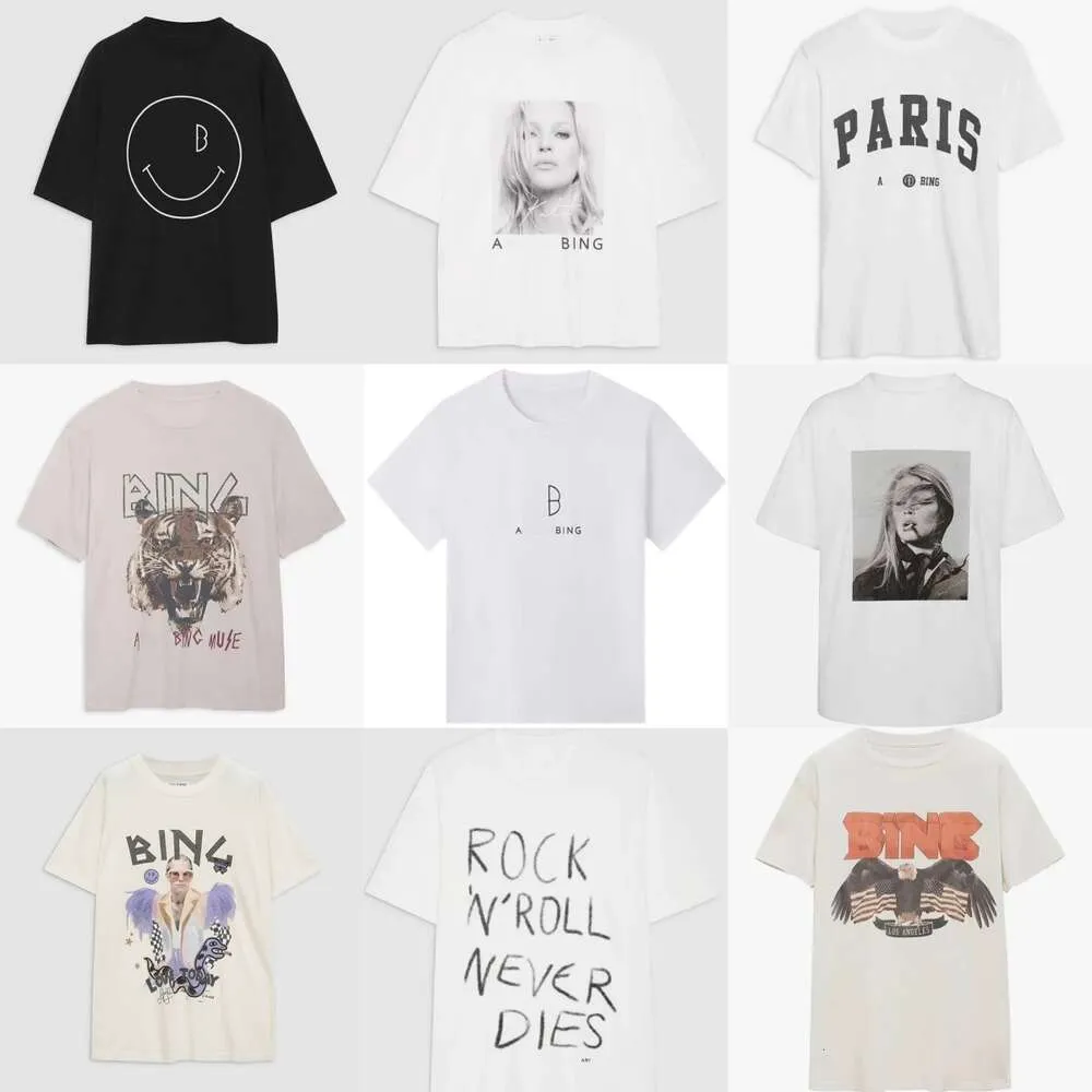 Trendy Women Casual 25ss New Designer T shirt Pullover Letter Print Cotton Loose Round Neck Beach Bing Tees Versatile Short Sleeved Tshirt Tops