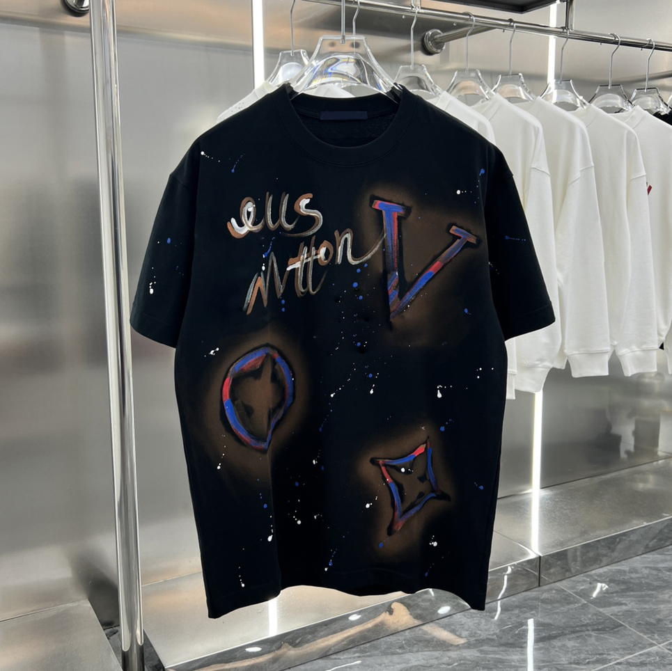 Summer T Shirt Mens Designer Tee Famous Letter Print Men Short Sleeve Shirts Size M-XXXL-image-757014713