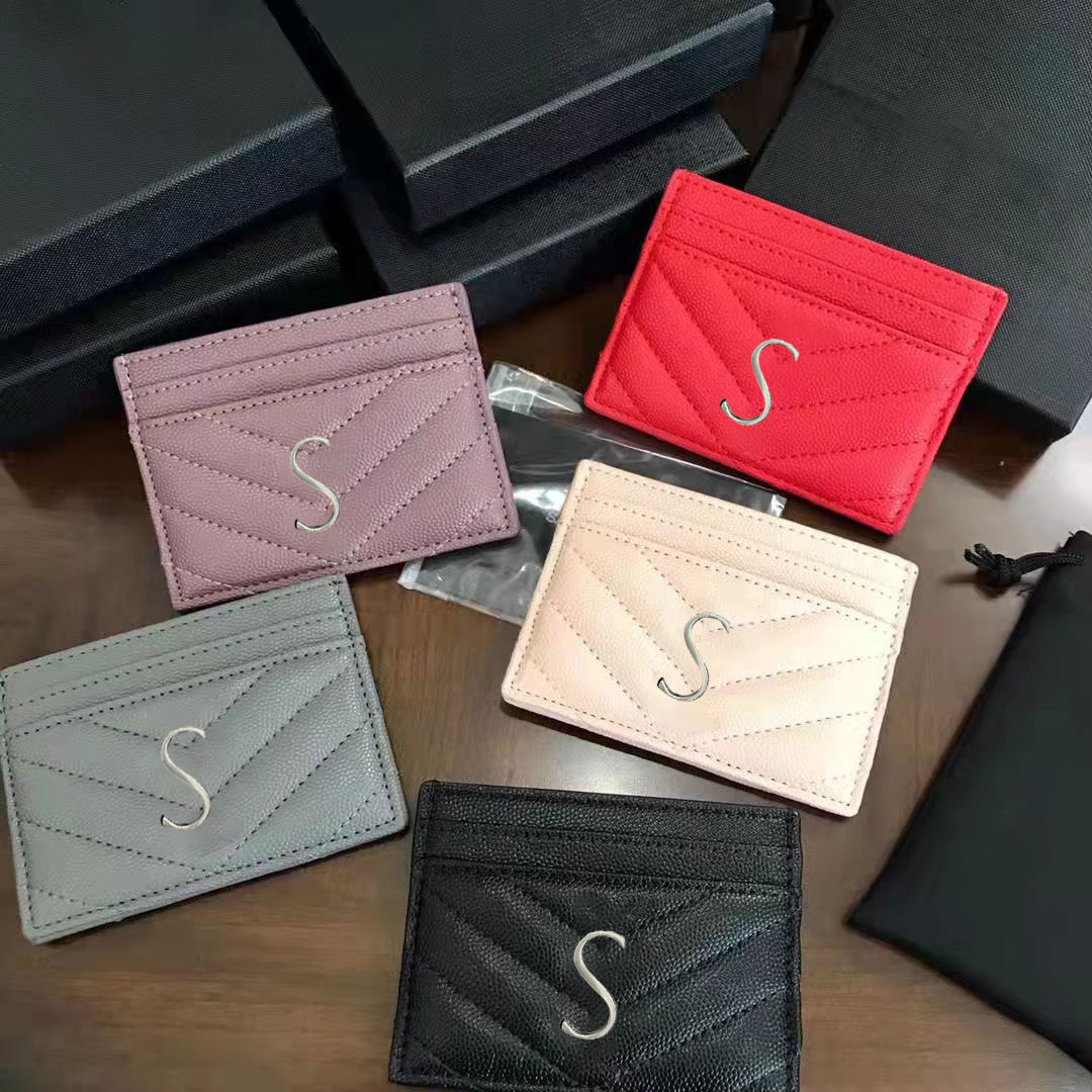 Graffiti cards holders caviar wallets coin purses with box Womens mens Gift luxury Designer Leather cardholder key pouch wallet coin key purse ke-image-916498680