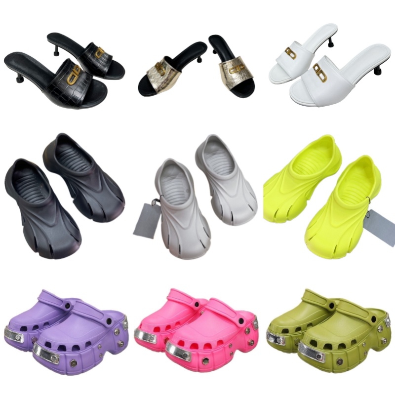 Summer women's slippers classic women's designer shoes genuine leather high heels luxury letter beach shoes open toe sandals low heel s-image-925000349