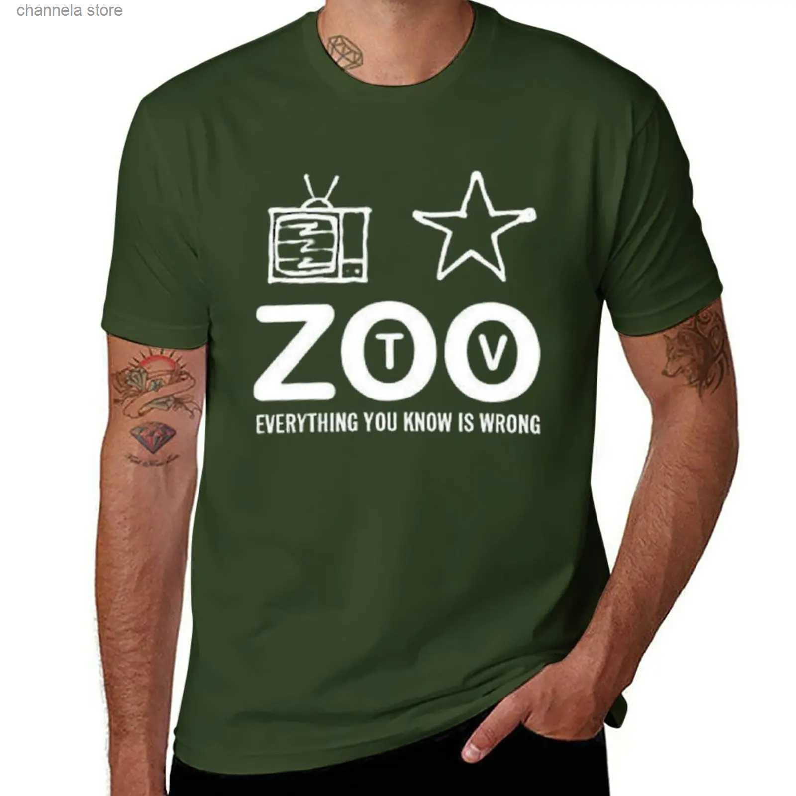 Men's T-Shirts New U2 ZOO TV BY ABEL 2017 T-Shirt vintage t shirt Short sleeve tee T-shirt for a boy anime mens big and tall t shirts T24022-image-946502188