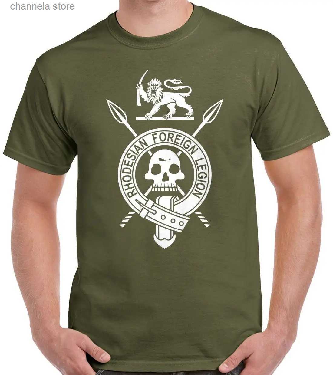 Men's T-Shirts Rhodesian Foreign Legion T Shirt - Light Infantry RLI Rhodesia New Arrivals Men Funny Casual 100% Cotton Hip Hop Black Top Te-image-946496069